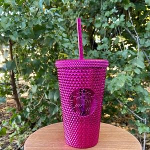 Pink metallic studded Starbucks grande cup